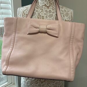 Kate Spade Blush Pink Tote with Bow Accent
